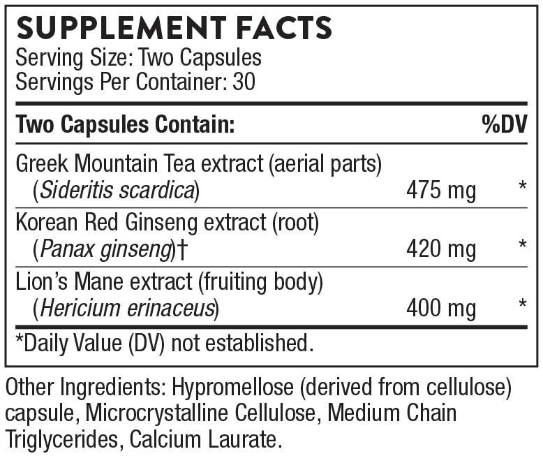 Thorne Research Ginseng Plus Ingredients