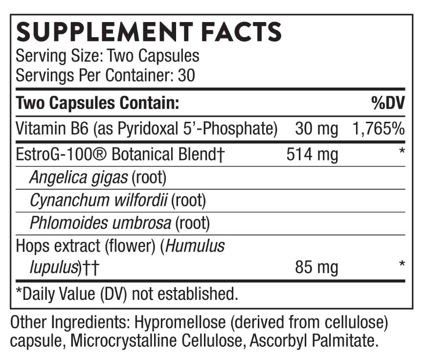 Thorne Research Perimenopause Complete Ingredients