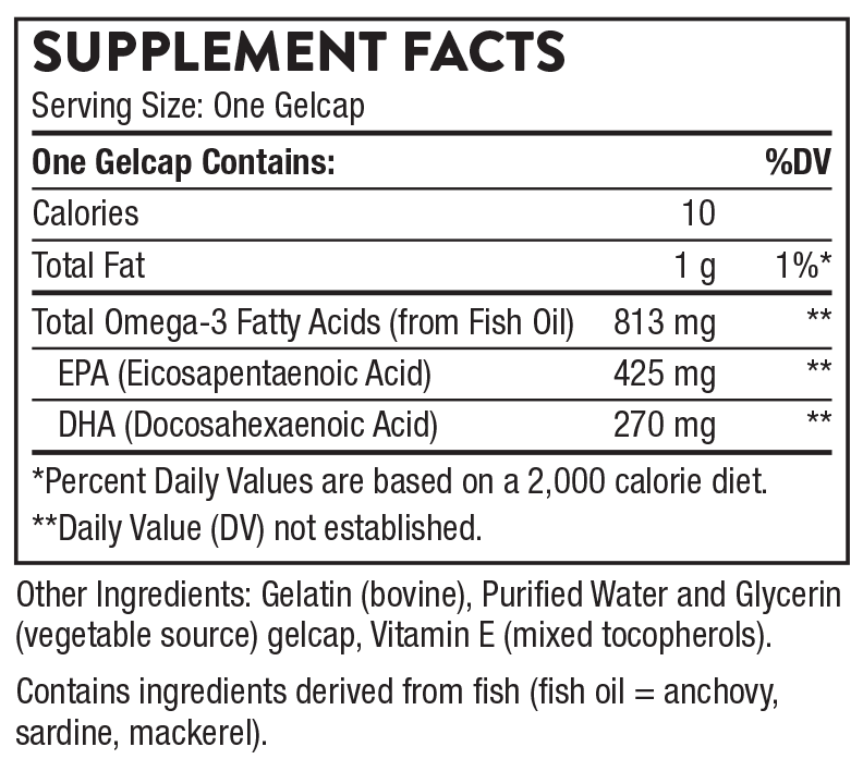Thorne Research Super EPA Ingredients