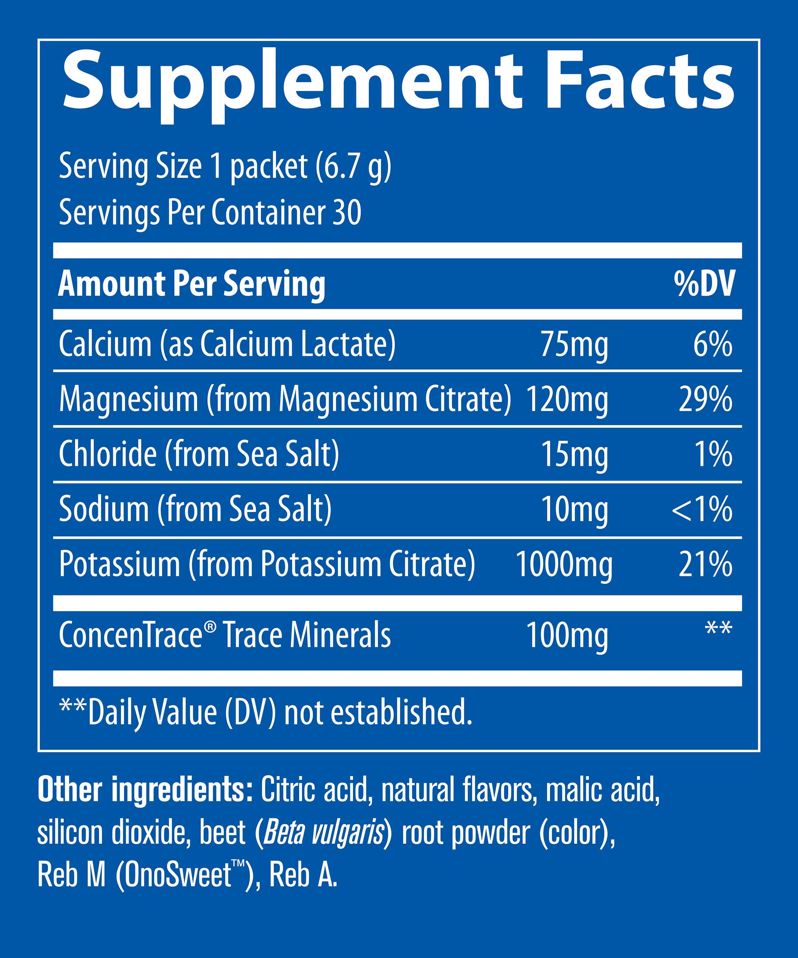 Trace Minerals Hydro Pak Keto Potassium Formula Stick Packs