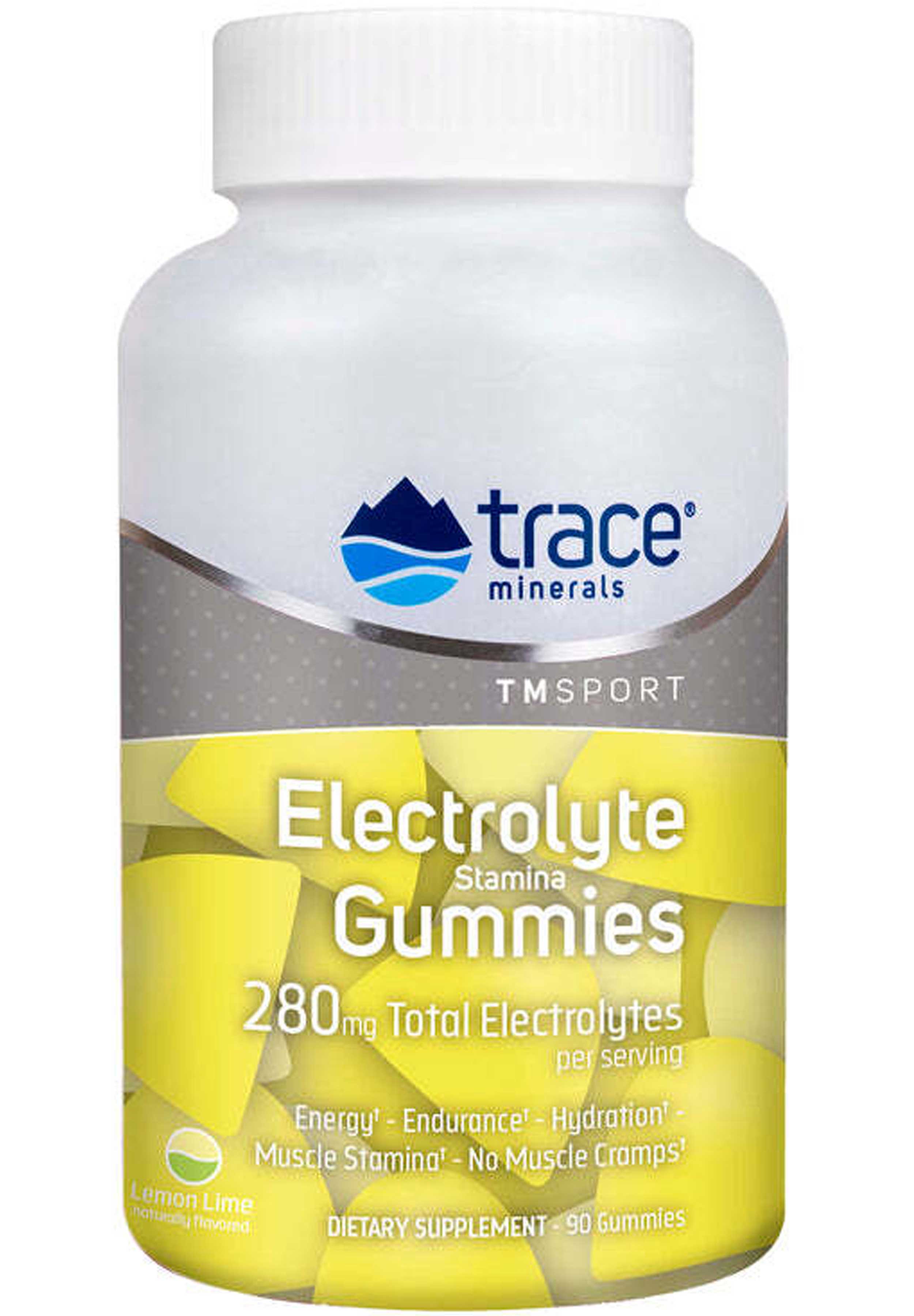 Trace Minerals Research Electrolyte Stamina Gummies Lemon Lime