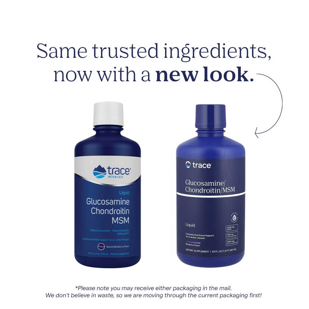Trace Minerals Research Liquid Glucosamine/Chondroitin/MSM  New Look