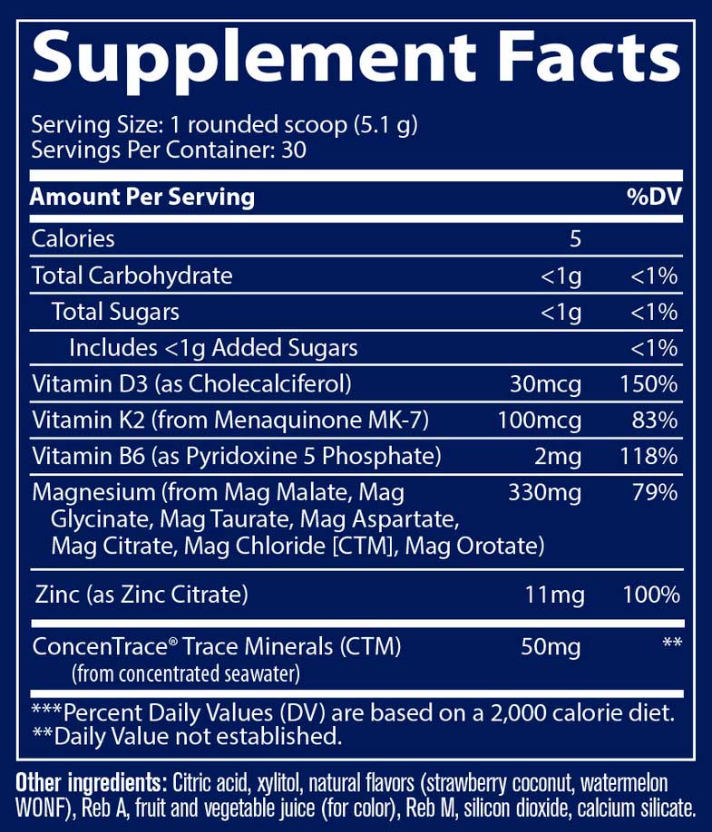 Trace Minerals Research Multi Magnesium Powder Ingredients