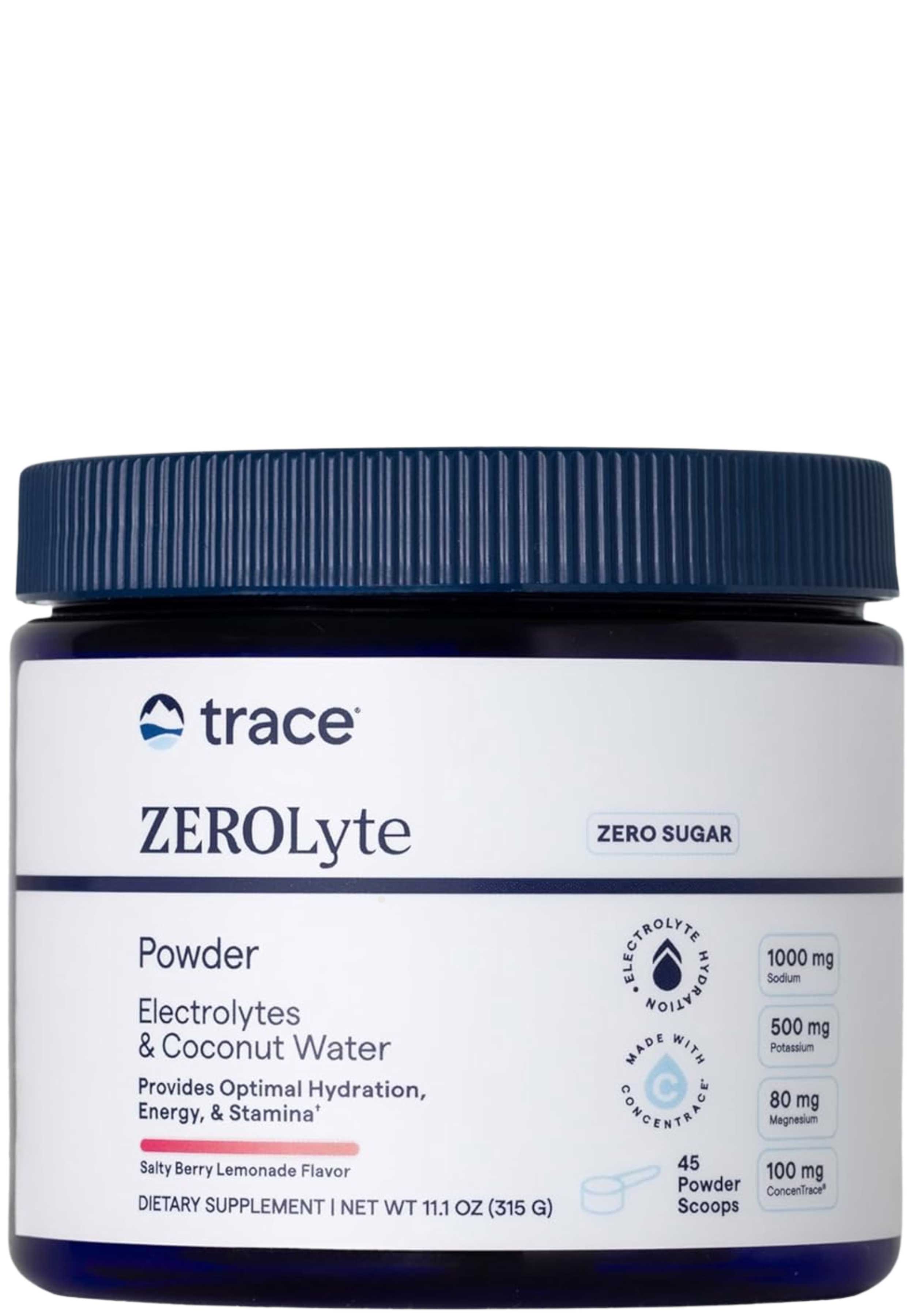 Trace Minerals ZEROLyte Electrolytes & Coconut Water Powder