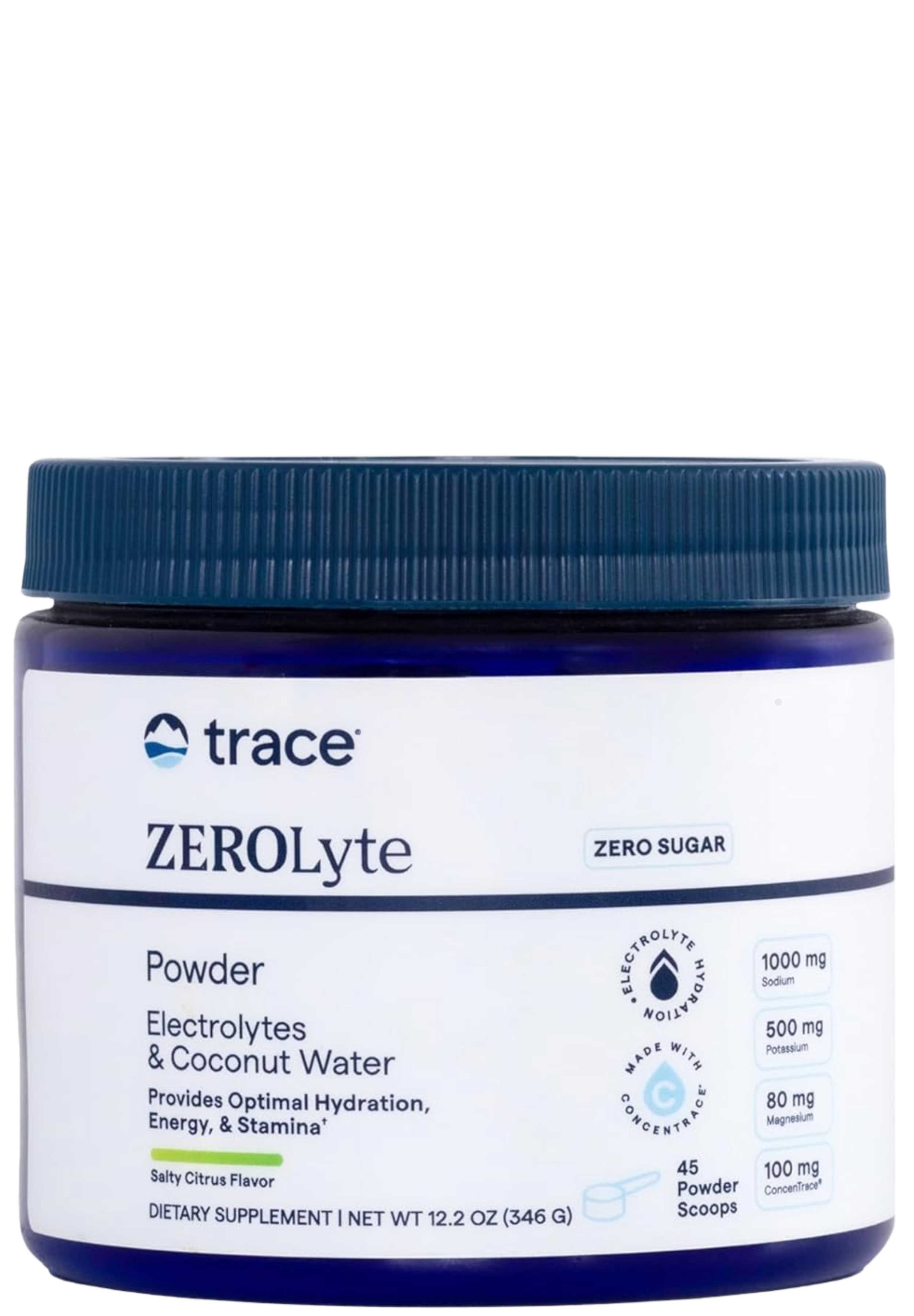 Trace Minerals ZEROLyte Electrolytes & Coconut Water Powder