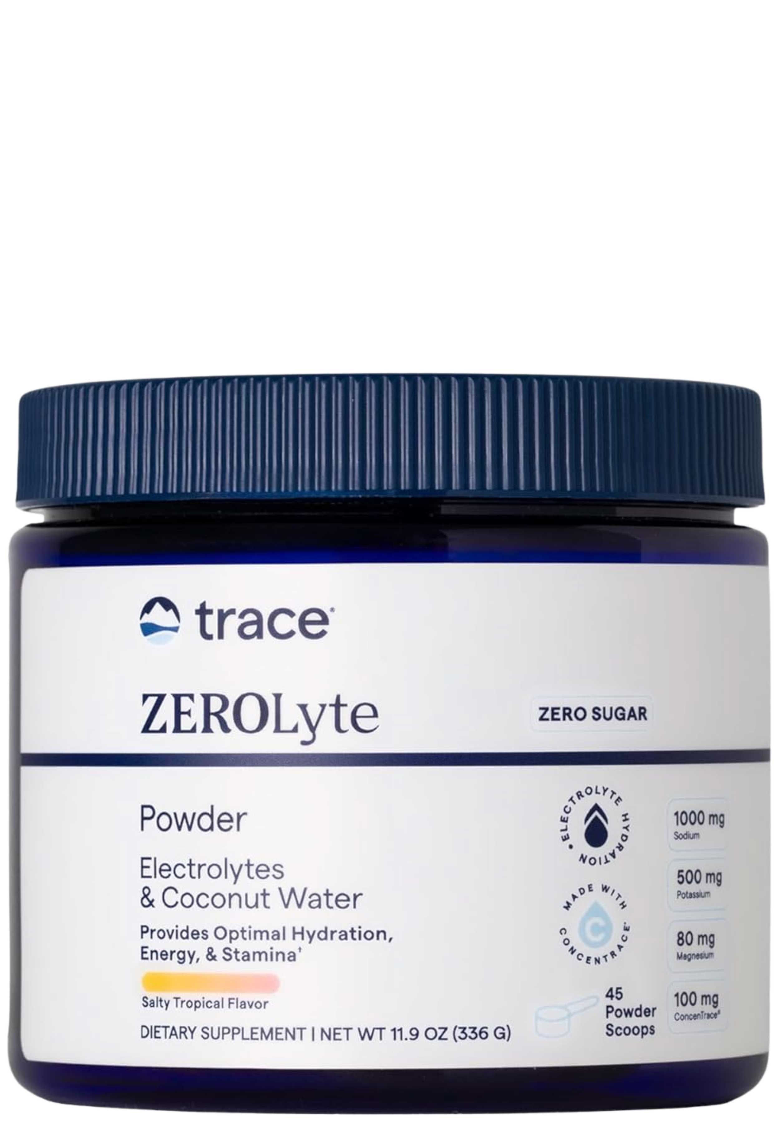 Trace Minerals ZEROLyte Electrolytes & Coconut Water Powder