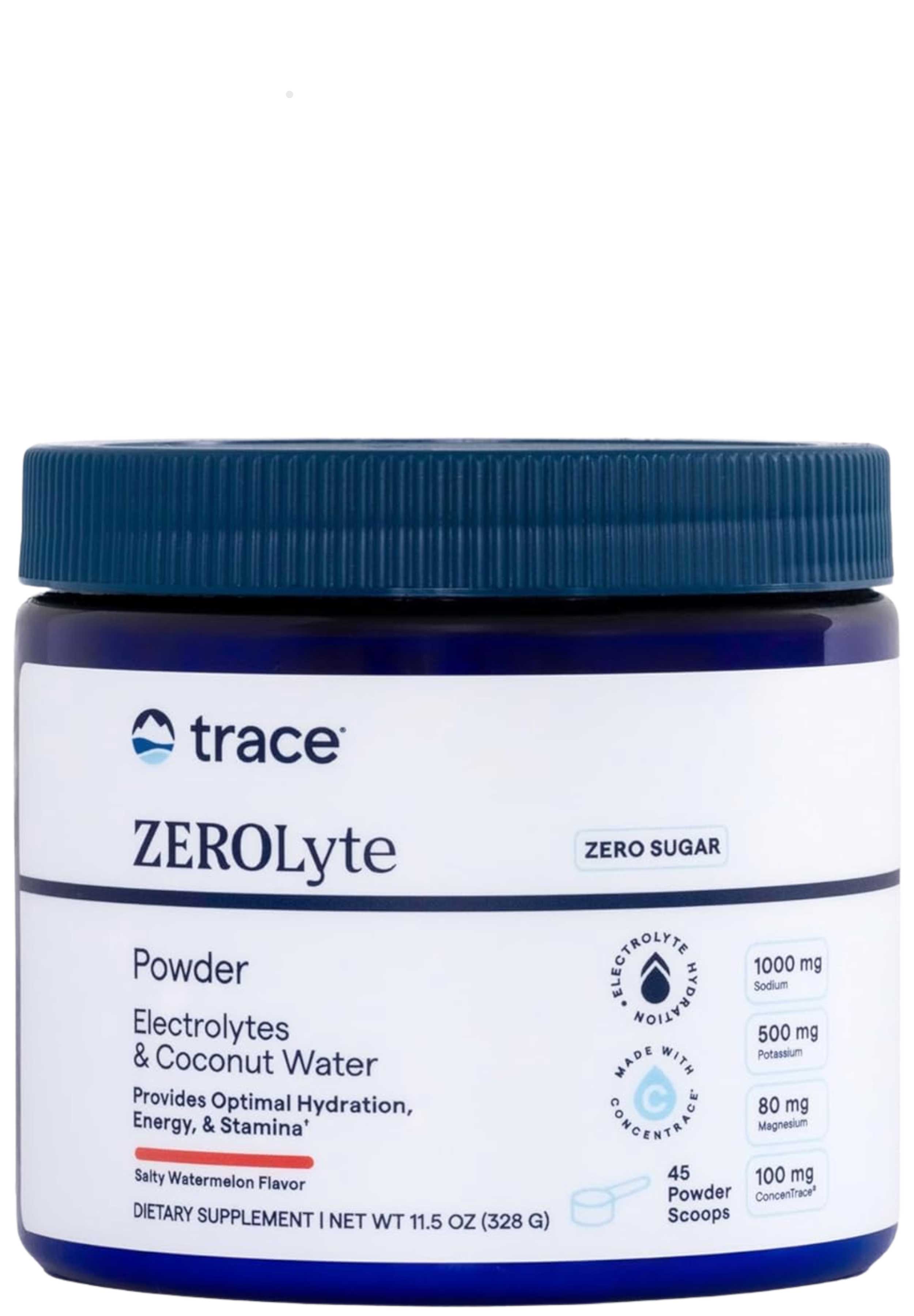 Trace Minerals ZEROLyte Electrolytes & Coconut Water Powder