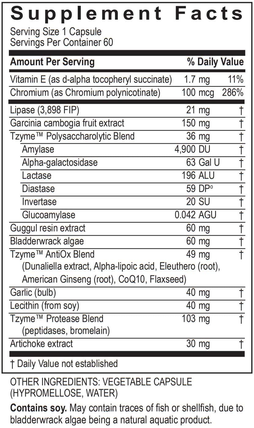 Transformation Enzyme Lypo Ingredients 