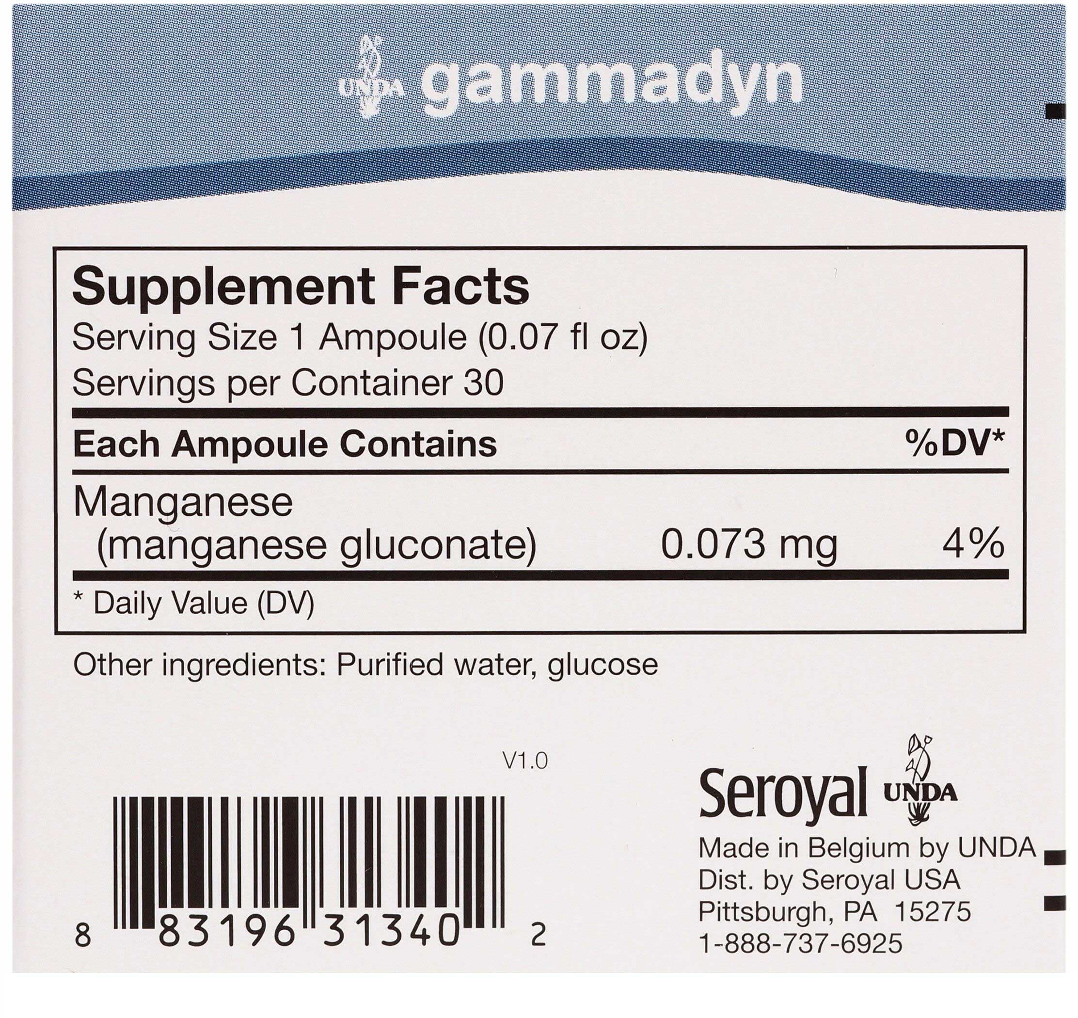 UNDA Gammadyn Mn Ingredients