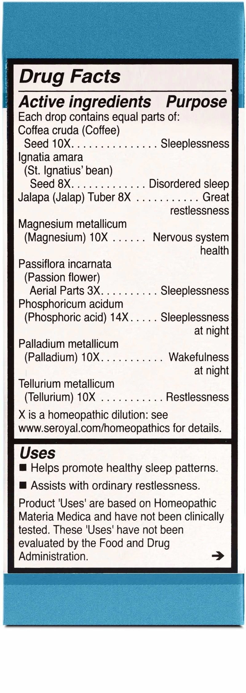 UNDA Passiflora Plex Ingredients