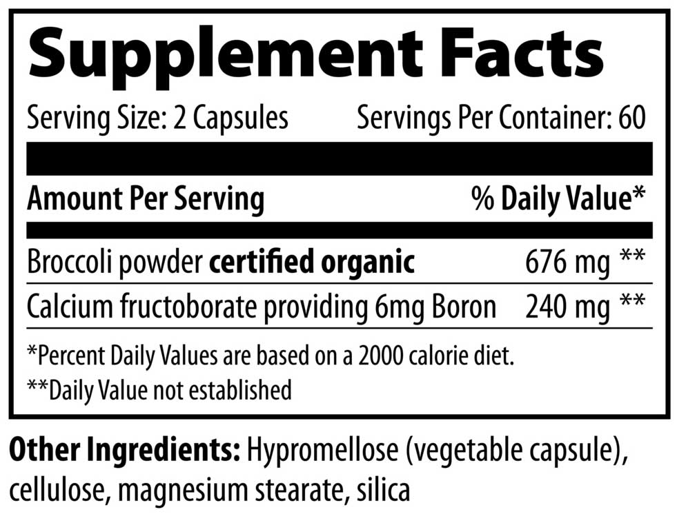 Vibrant Health Calcium Fructoborate Boron Ingredients