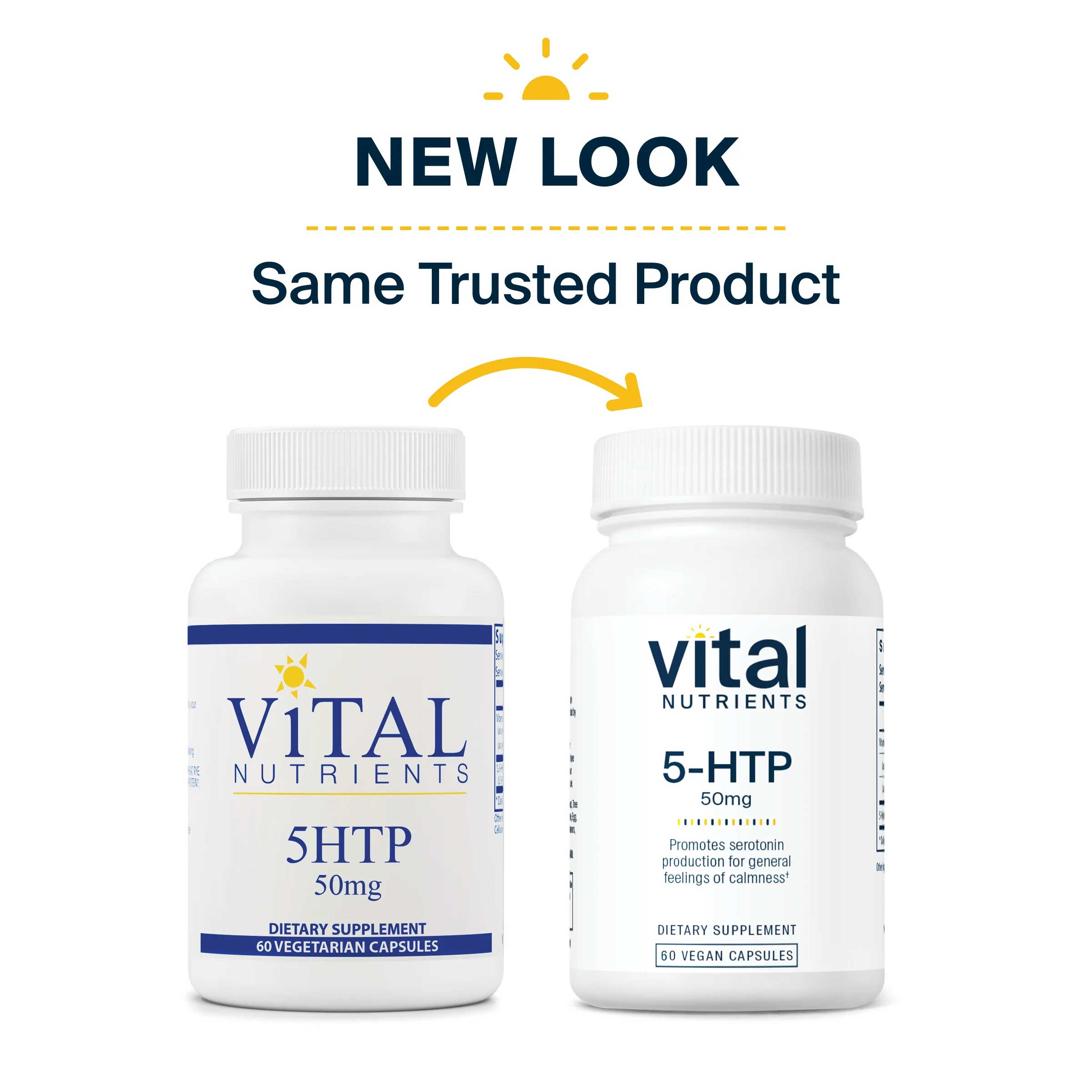 Vital Nutrients 5-HTP 50 mg New Look