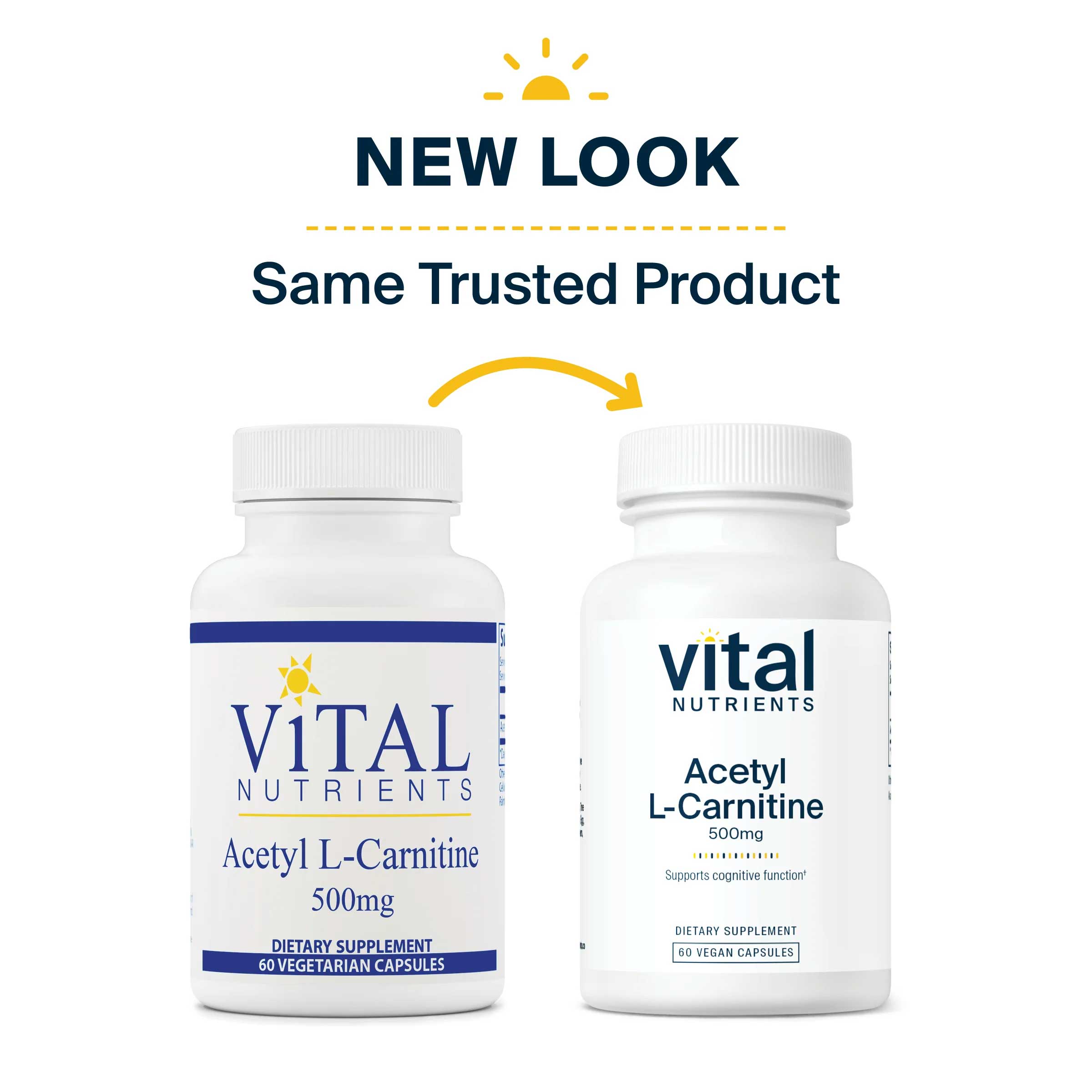 Vital Nutrients Acetyl L-Carnitine 500mg Capsules New Look