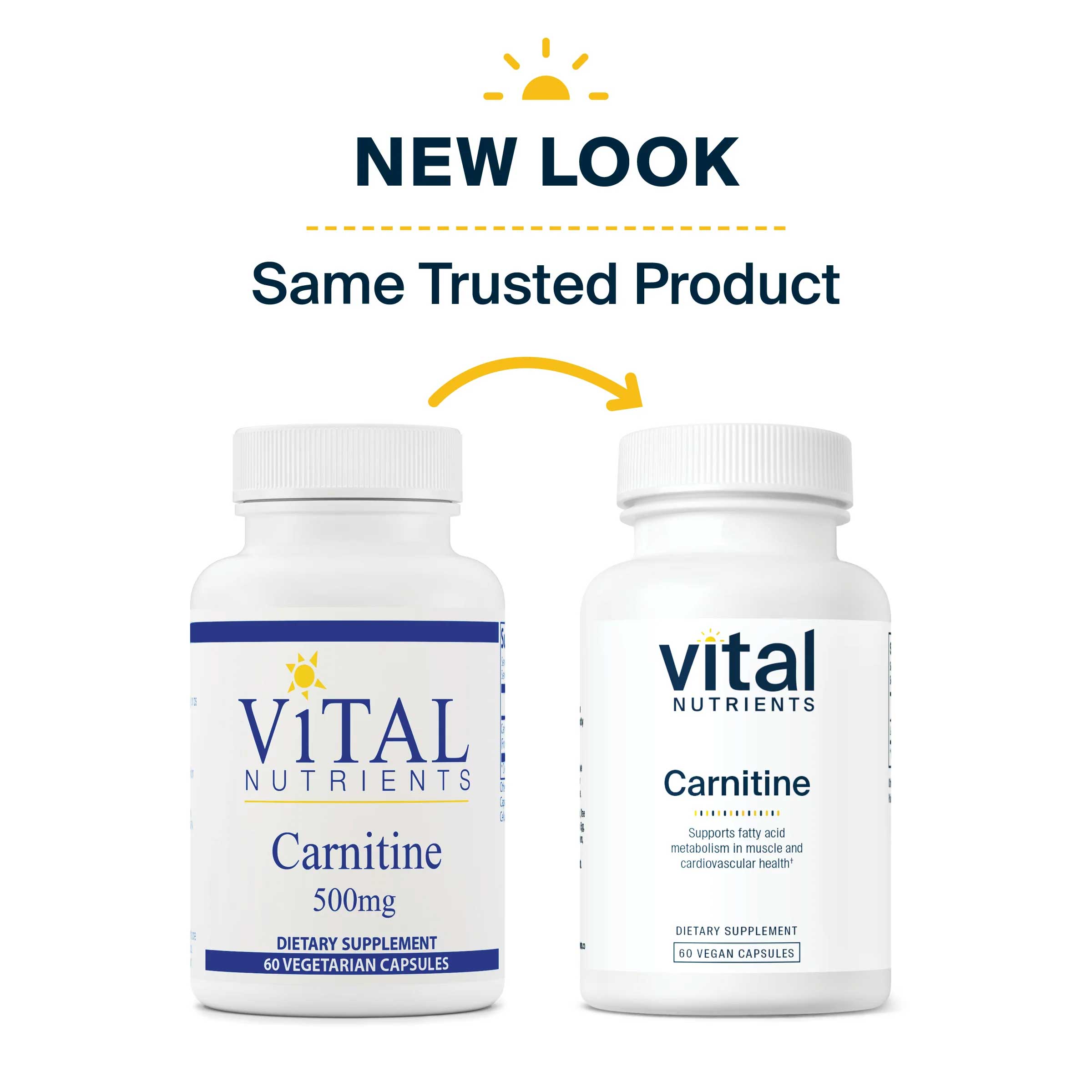 Vital Nutrients Carnitine 500mg New Look