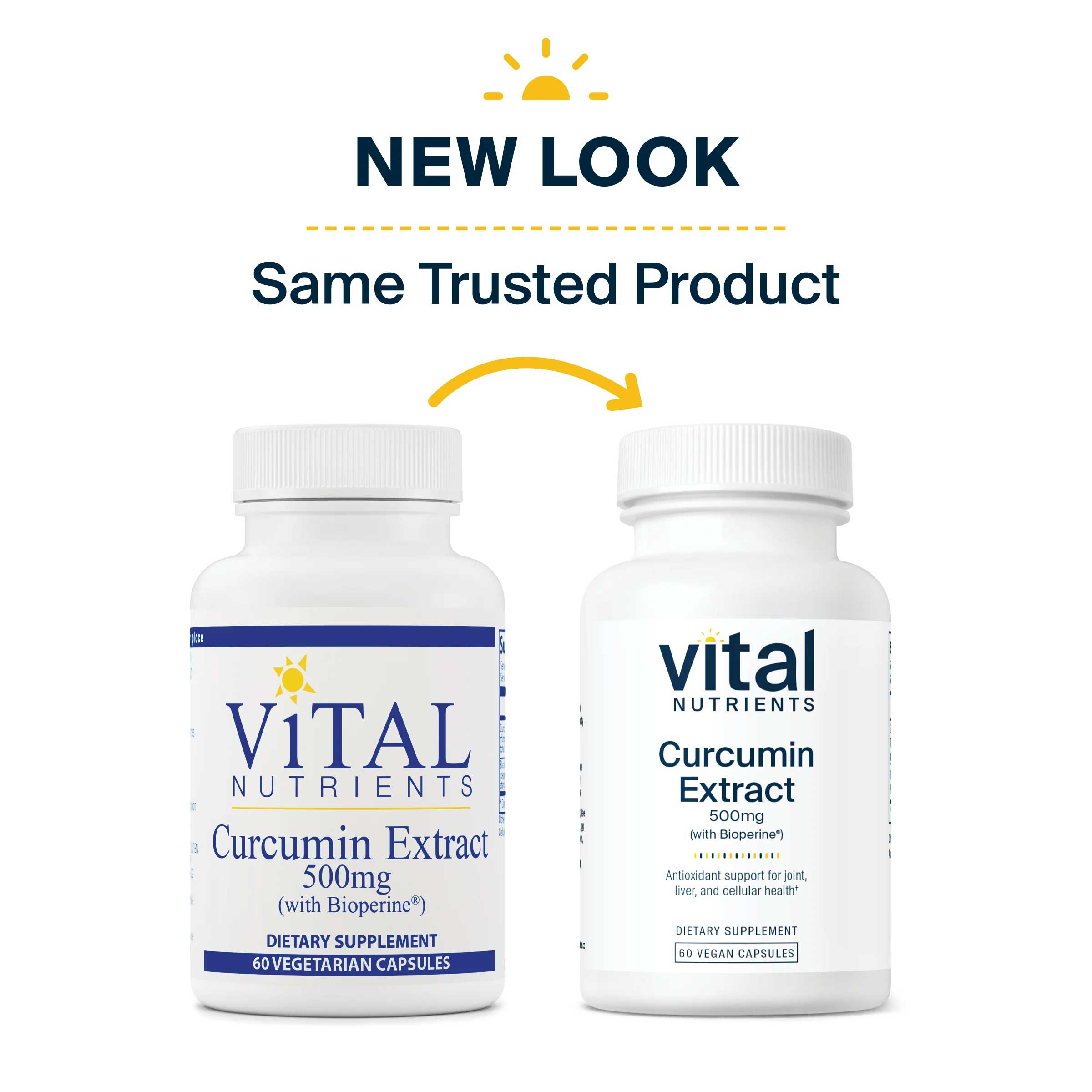 Vital Nutrients Curcumin Extract 500mg New Look