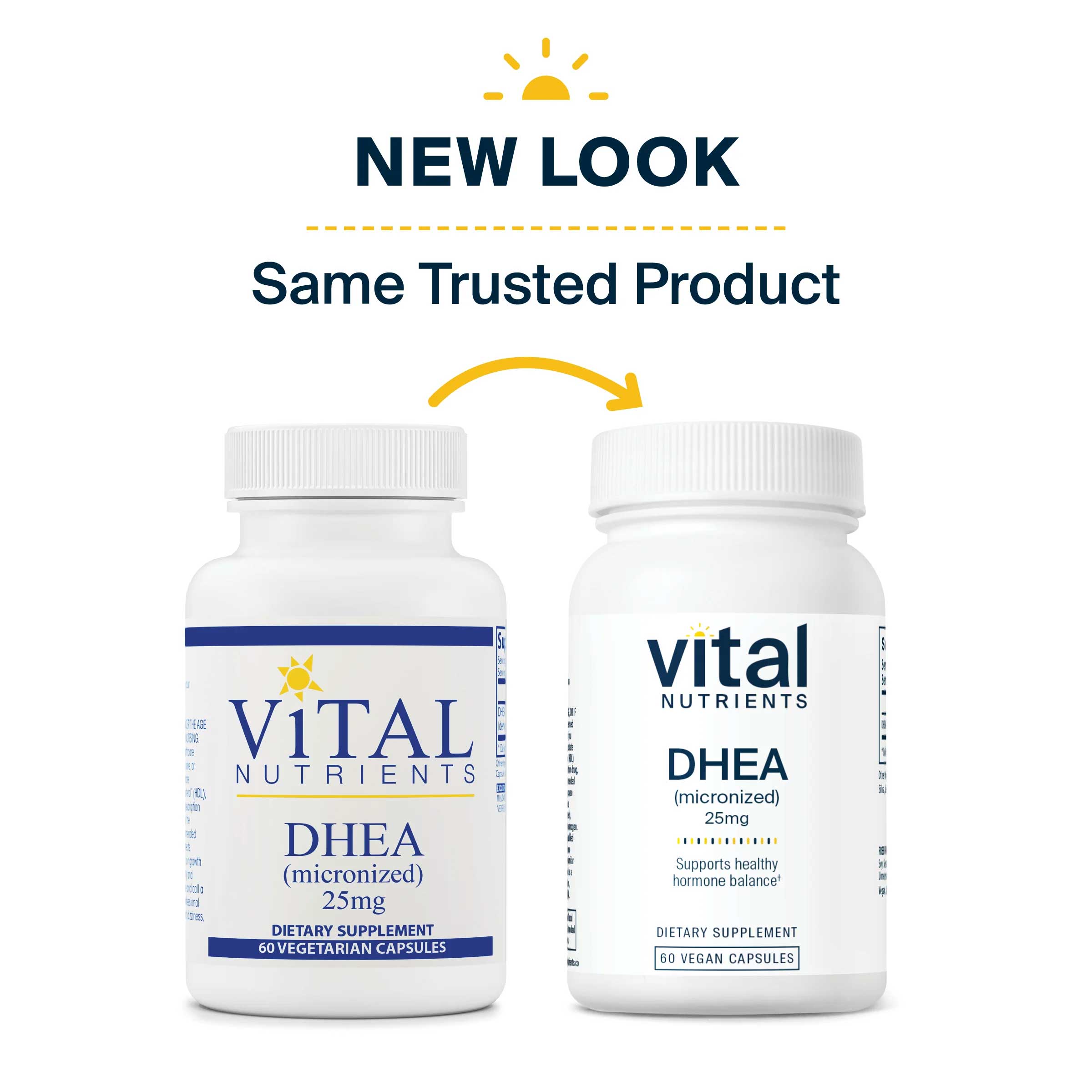 Vital Nutrients DHEA (micronized) 25mg New Look
