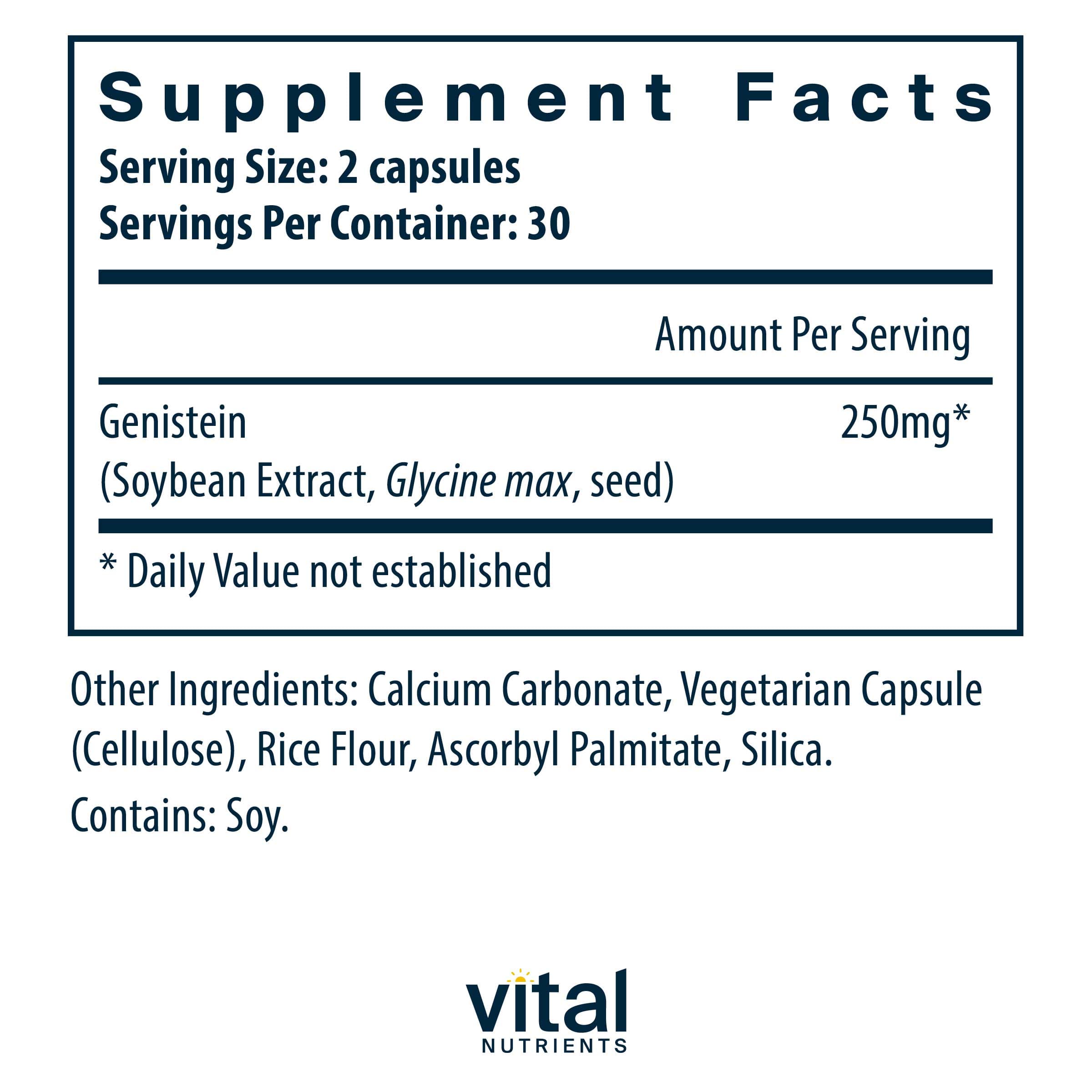 Vital Nutrients Genistein 125mg Ingredients