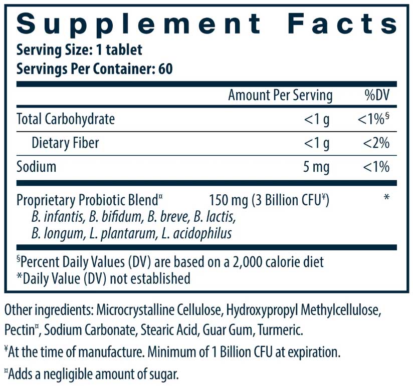 Vital Nutrients Hyperbiotics Bifidobacterium Probiotic Ingredients