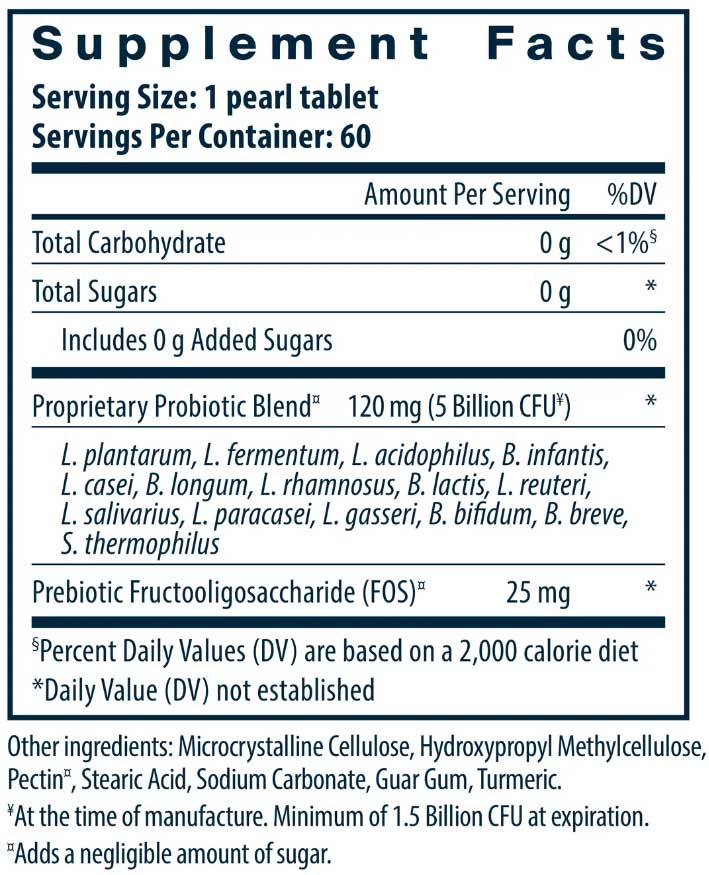 Vital Nutrients Hyperbiotics Pro-15 Pre + Probiotic Ingredients