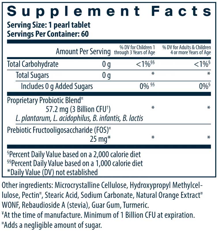 Vital Nutrients Hyperbiotics Pro-Kids Probiotic Ingredients