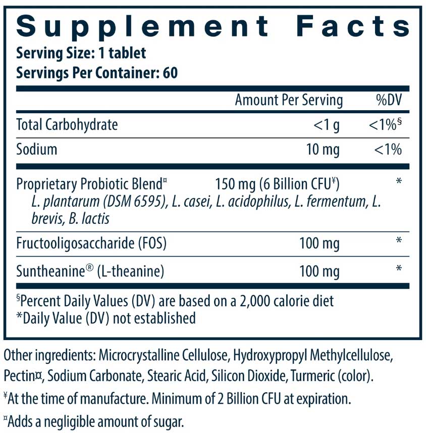 Vital Nutrients Hyperbiotics Pro-Mood Probiotic Ingredients