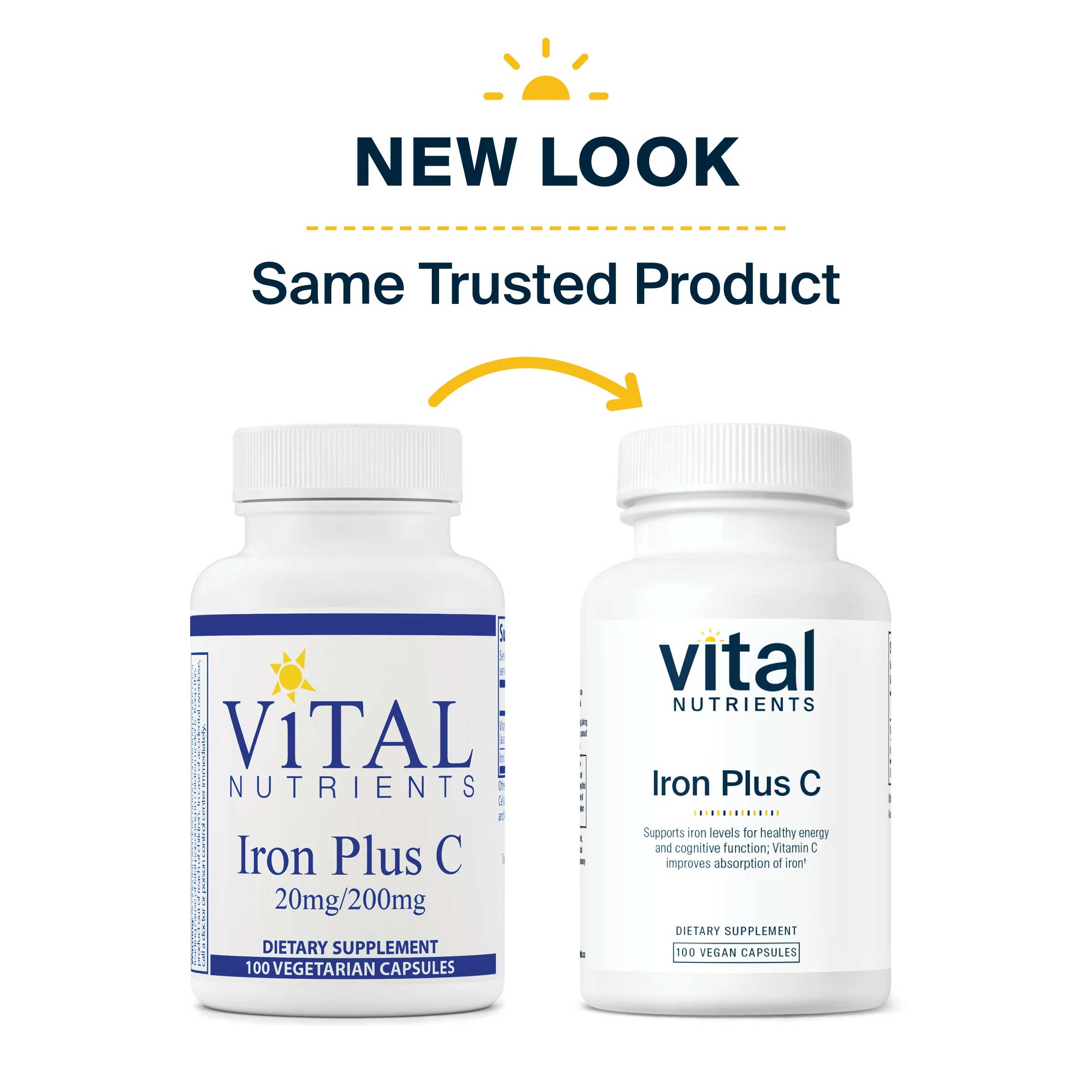 Vital Nutrients Iron Plus C new Look