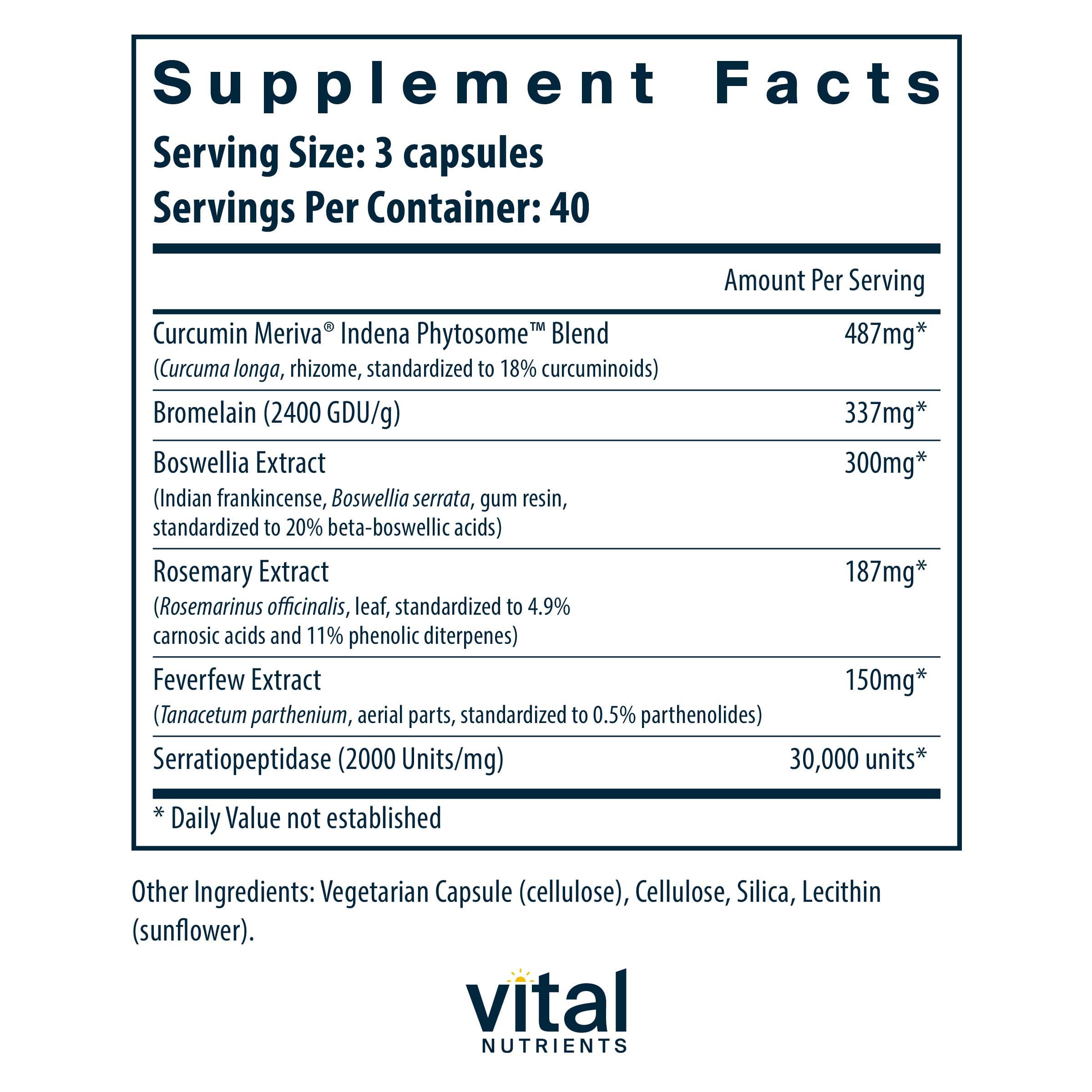 Vital Nutrients Joint Ease 2.0 Ingredients