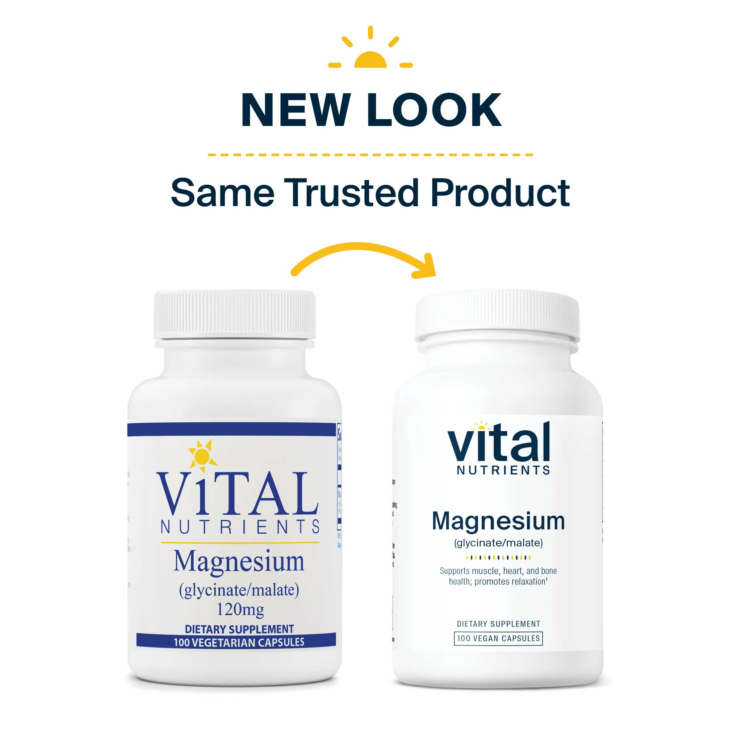 Vital Nutrients Magnesium (glycinate/malate) New Look