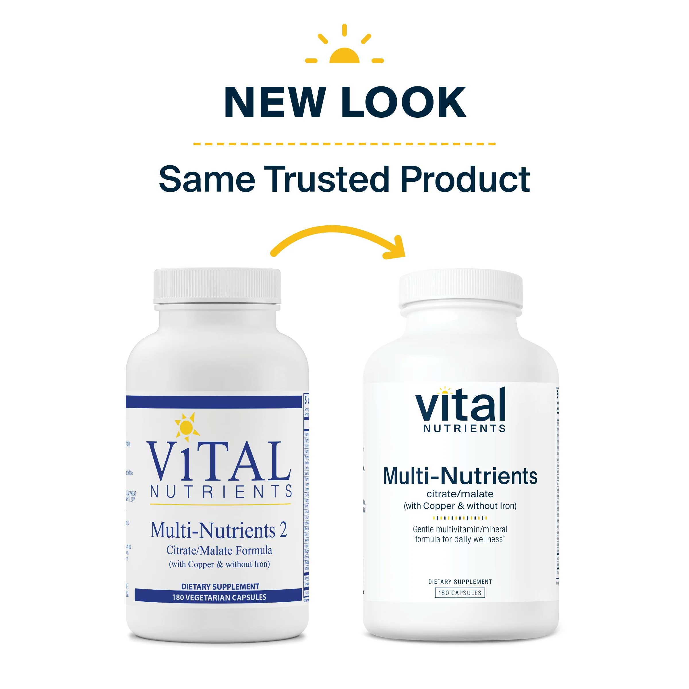 Vital Nutrients Multi-Nutrients Citrate/Malate with Copper, without Iron (Formerly Multi-Nutrients 2) New Look