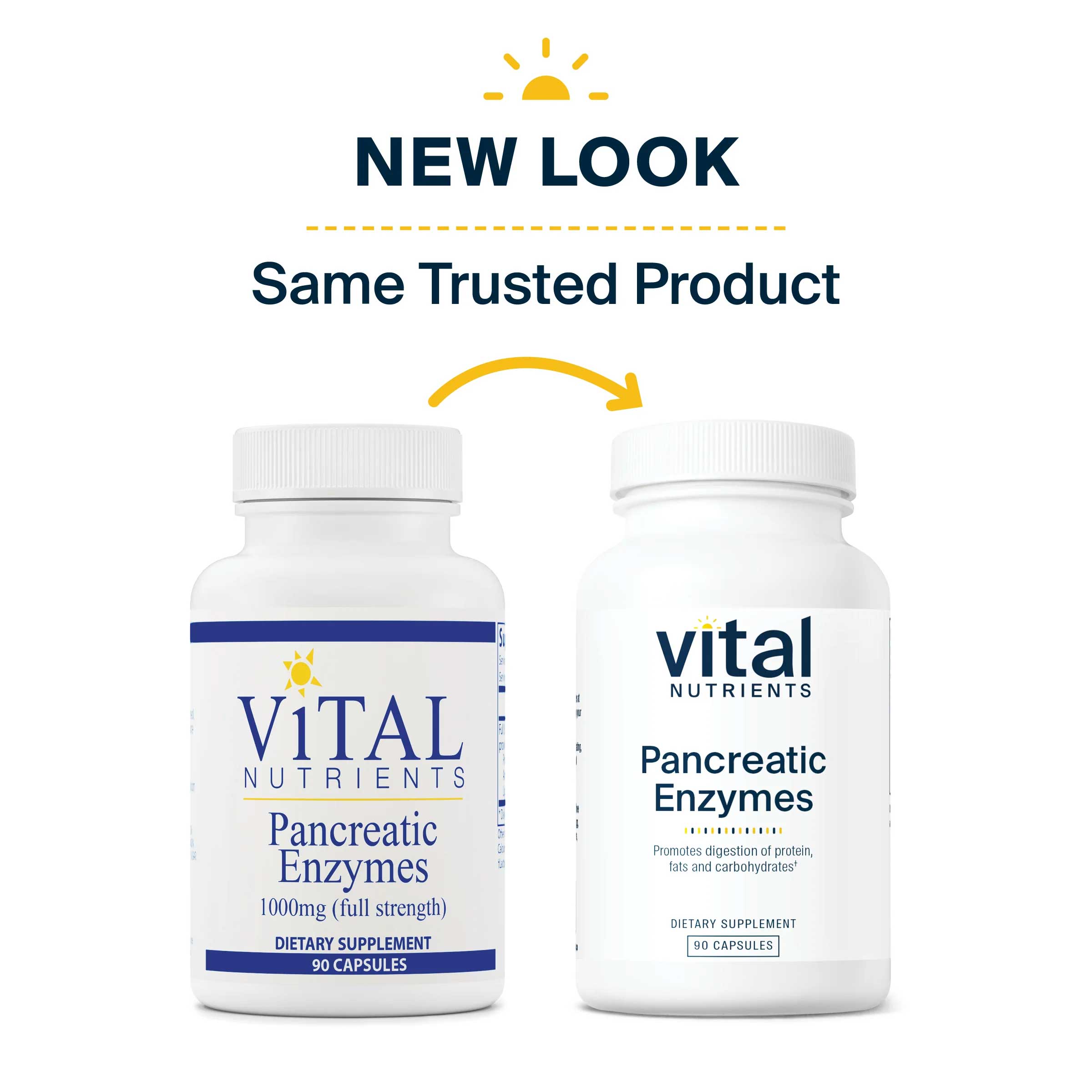 Vital Nutrients Pancreatic Enzymes 1000 mg New Look
