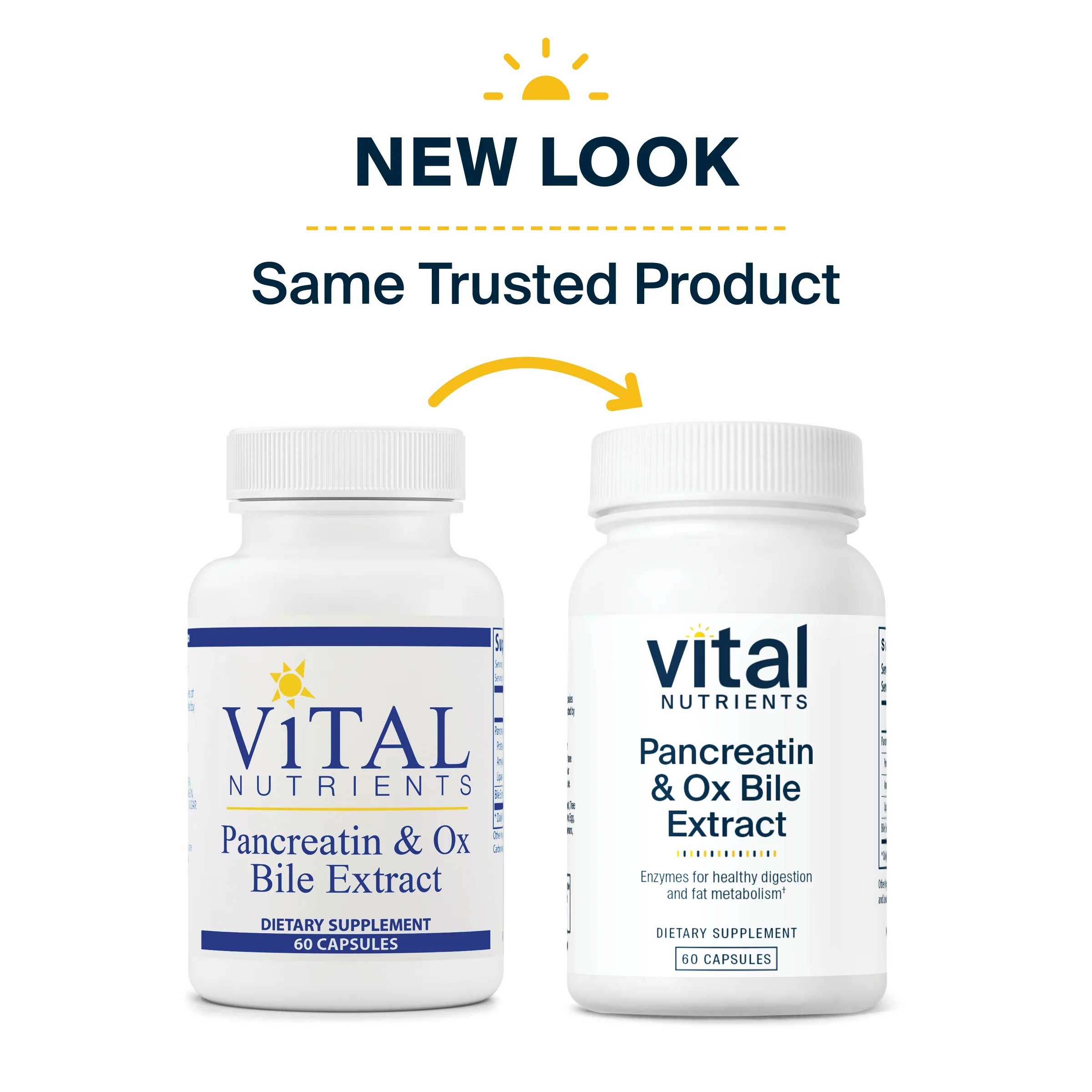 Vital Nutrients Pancreatin & Ox Bile Extract New Look