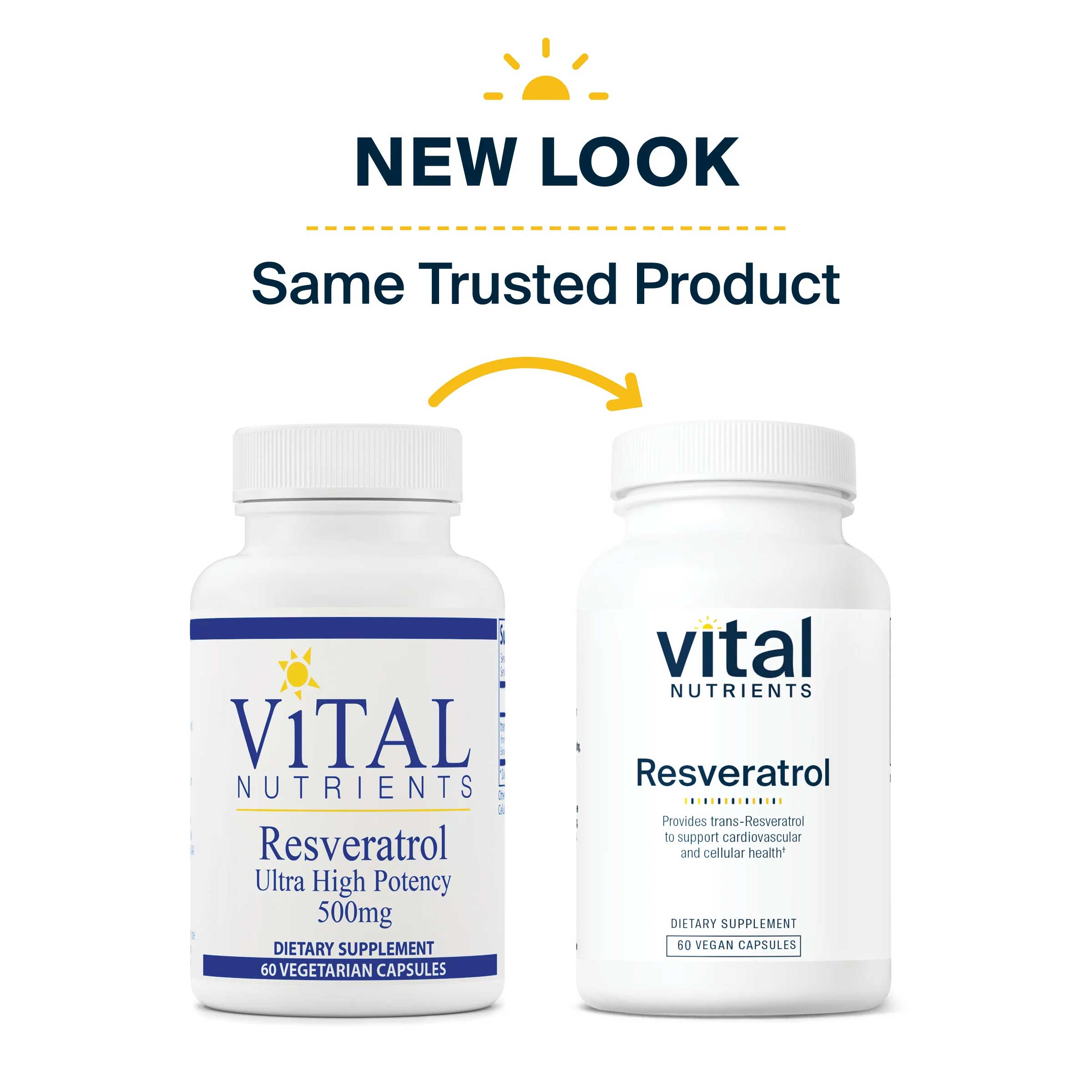 Vital Nutrients Resveratrol Ultra High Potency New Look