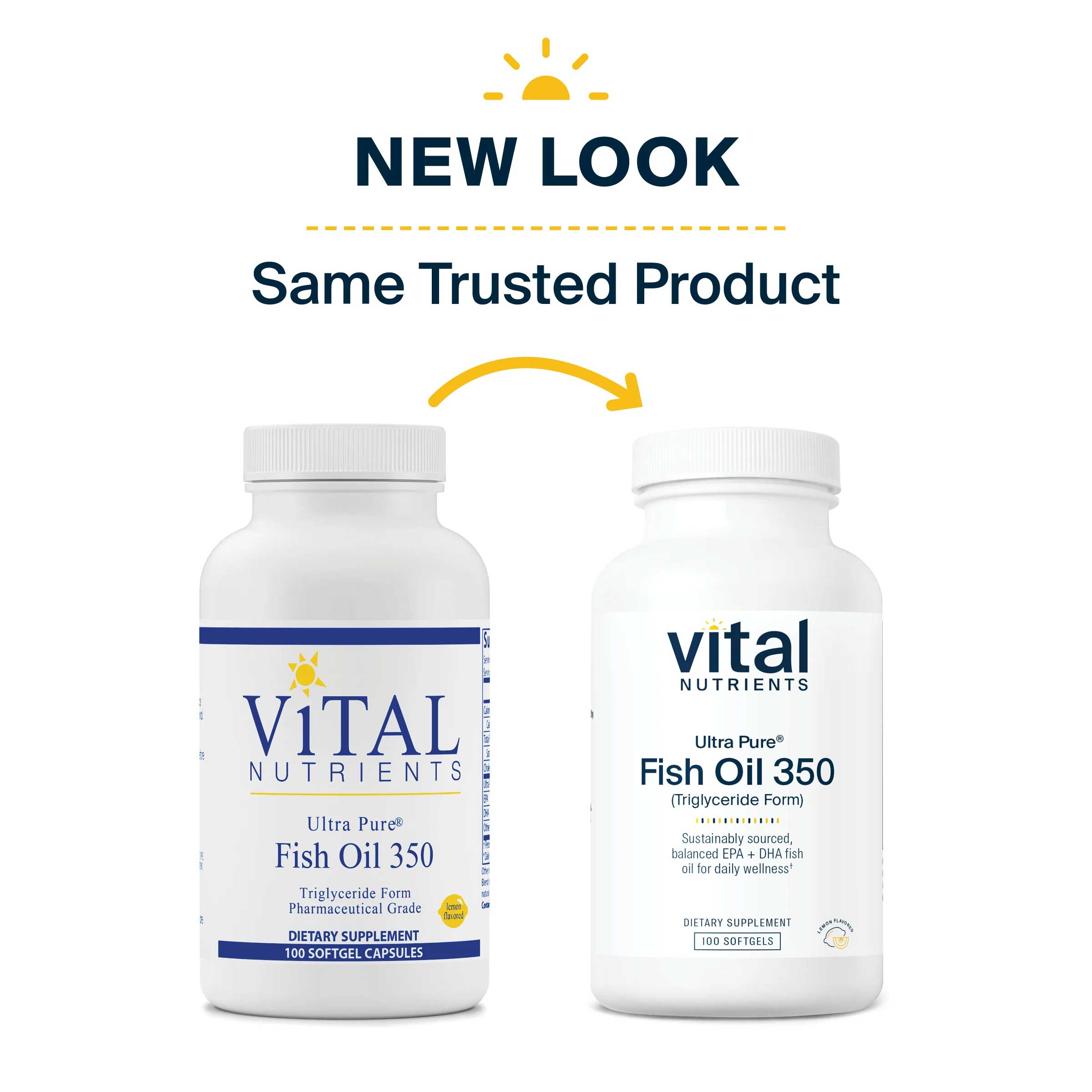 Vital Nutrients Ultra Pure® Fish Oil 350 New Look