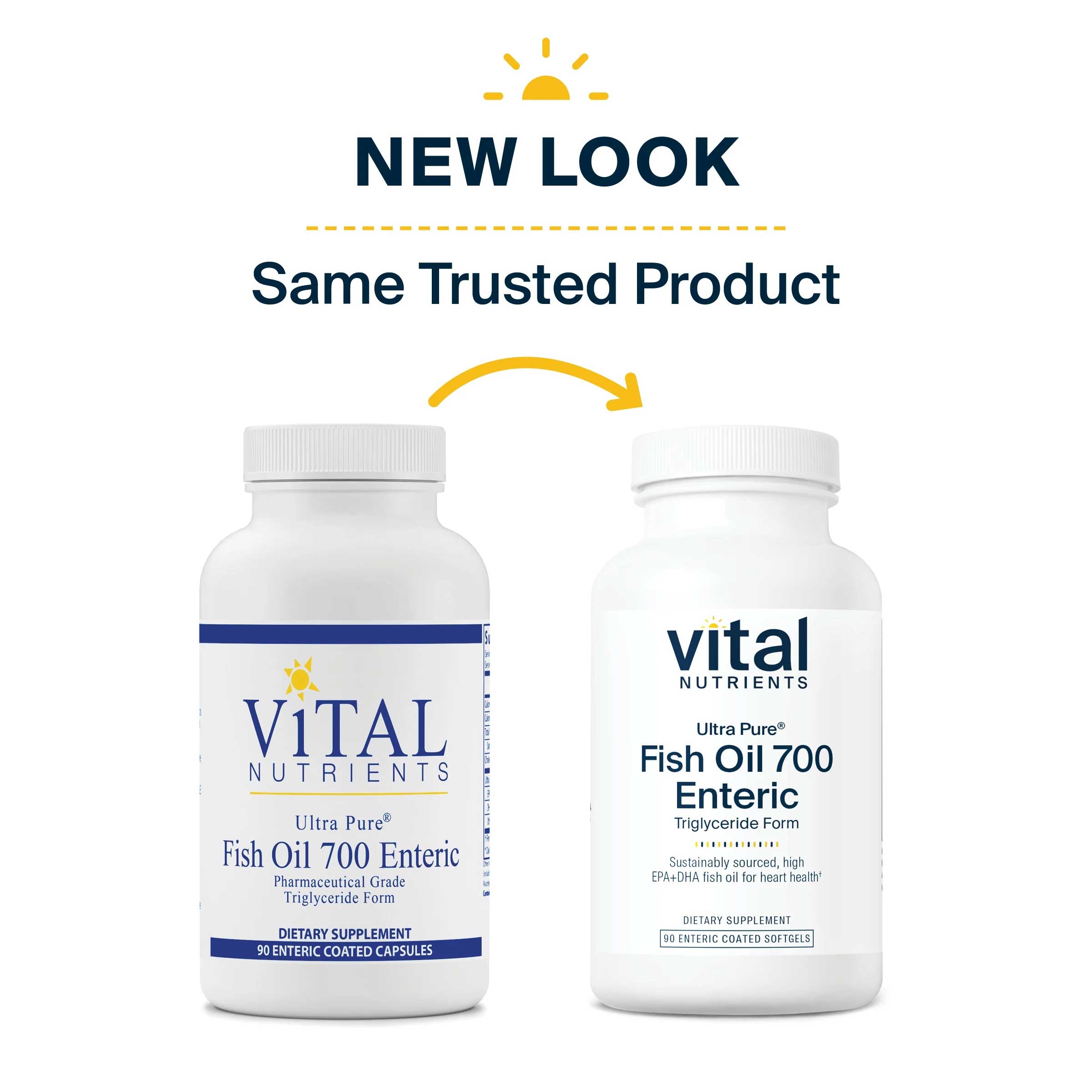 Vital Nutrients Ultra Pure® Fish Oil 700 Enteric New Look