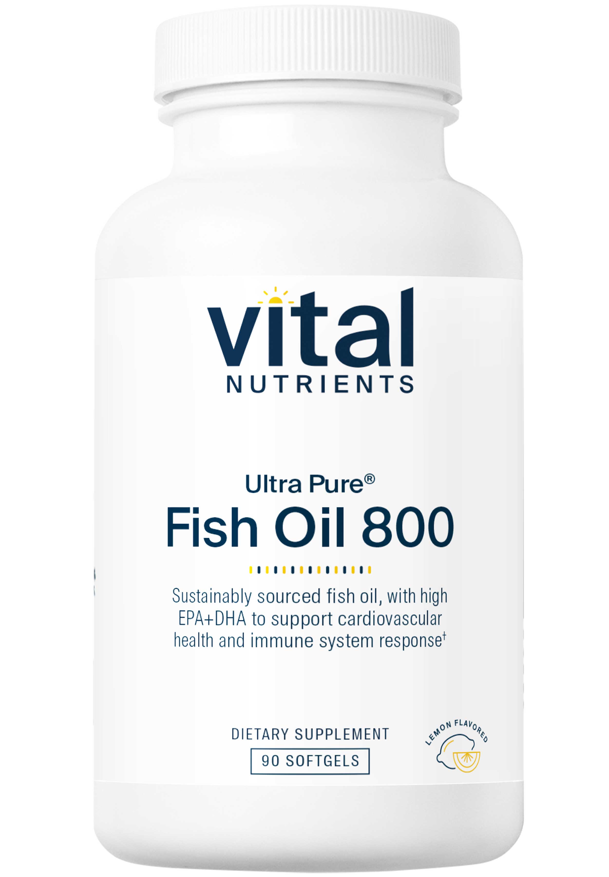Vital Nutrients Ultra Pure® Fish Oil 800 Lemon