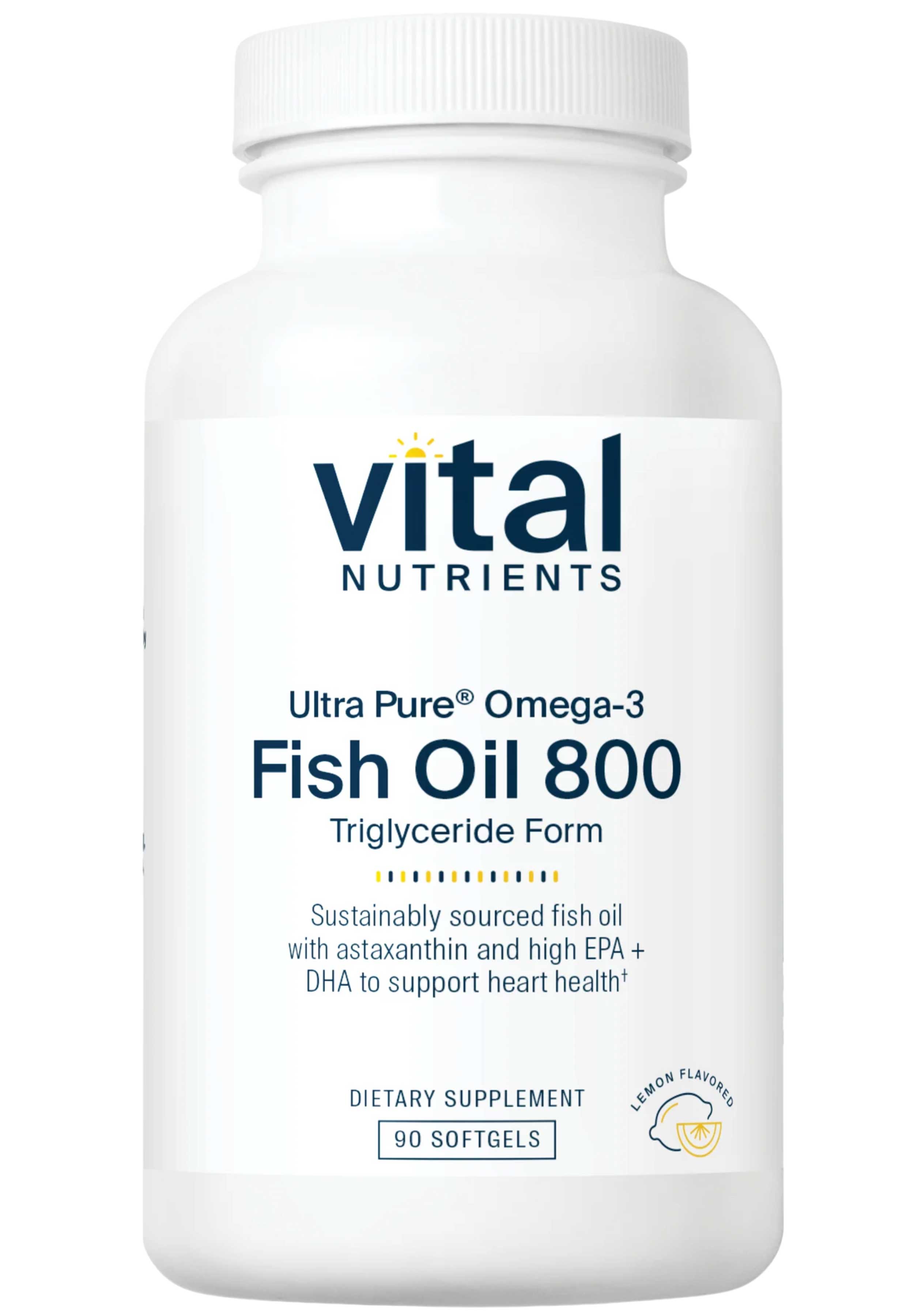 Vital Nutrients Ultra Pure® Fish Oil 800 TG (Triglyceride Formula)