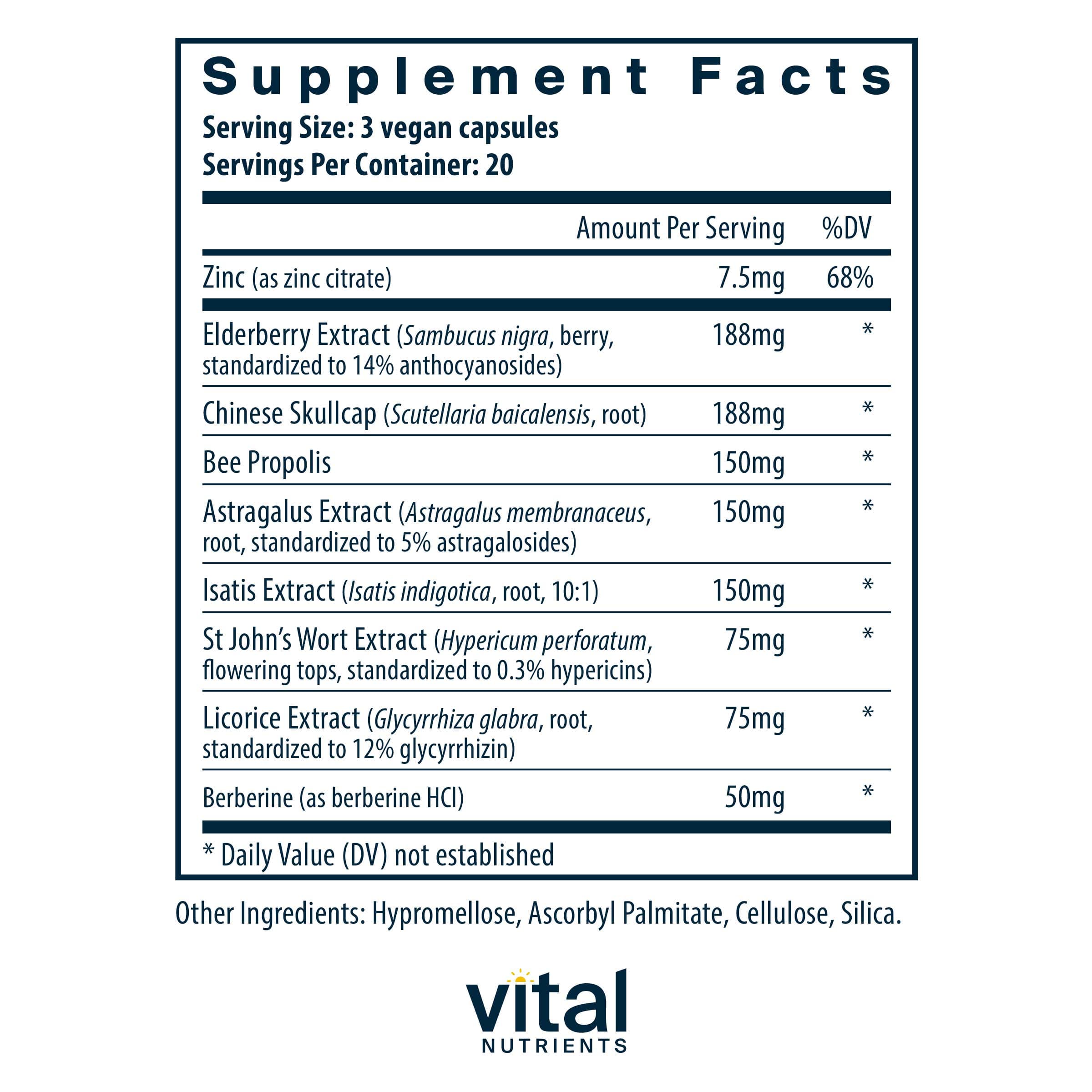 Vital Nutrients ViraCon Ingredients