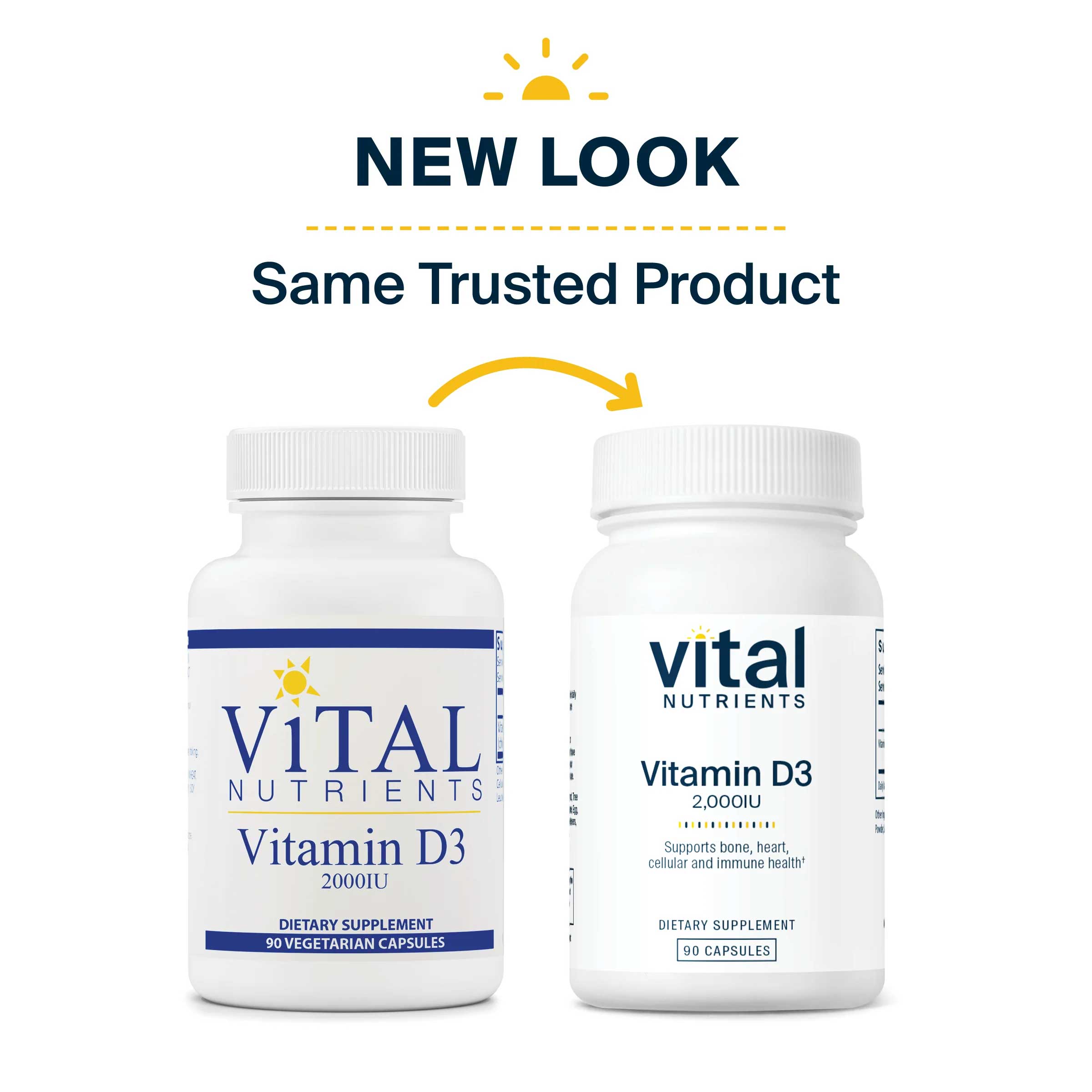 Vital Nutrients Vitamin D3 2000 IU New Look
