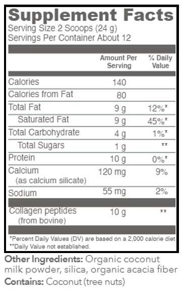 Vital Proteins Collagen Creamer Ingredients