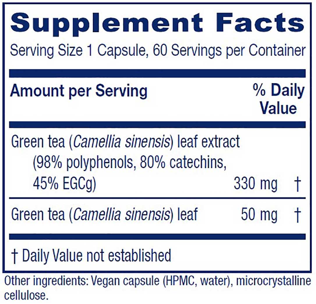 Vitanica Green Tea Ingredients
