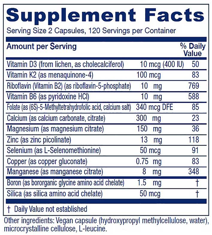 Vitanica OsteoBlend Ingredients