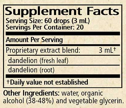 Wise Woman Herbals Dandelion Cleanse (Formerly Dandelion Taraxacum Officinale Whole Plant) Ingredients