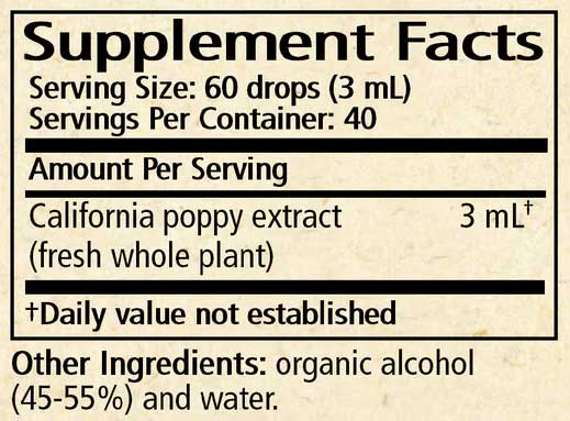 Wise Woman Herbals California Poppy (Eschscholzia californica) Ingredients