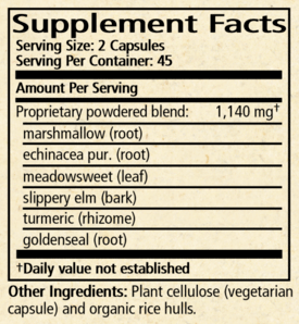Wise Woman Herbals GI Balance Ingredients