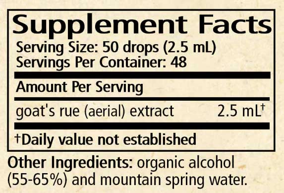 Wise Woman Herbals Goat's Rue (Galega officinalis) Ingredients