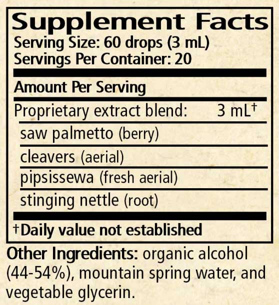 Wise Woman Herbals Healthy Prostate Ingredients
