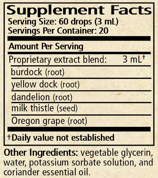 Wise Woman Herbals Vital Detox (Formerly Hepaglycerite) Ingredients