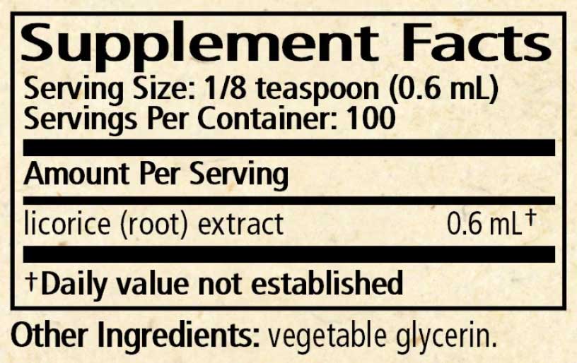 Wise Woman Herbals Licorice Solid Extract Ingredients