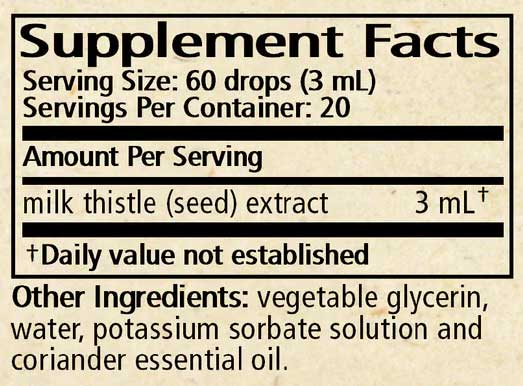Wise Woman Herbals Milk Thistle Glycerite Ingredients