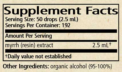 Wise Woman Herbals Myrrh (Commiphora myrrha) Ingredients